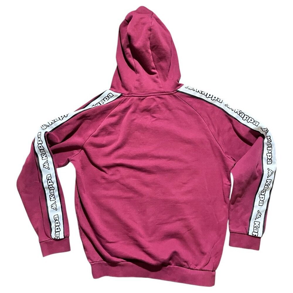 Kappa Hoodie Sweatshirt Mens XL Burgundy Graphic Pullover Long Sleeve Casual - Picture 2 of 11